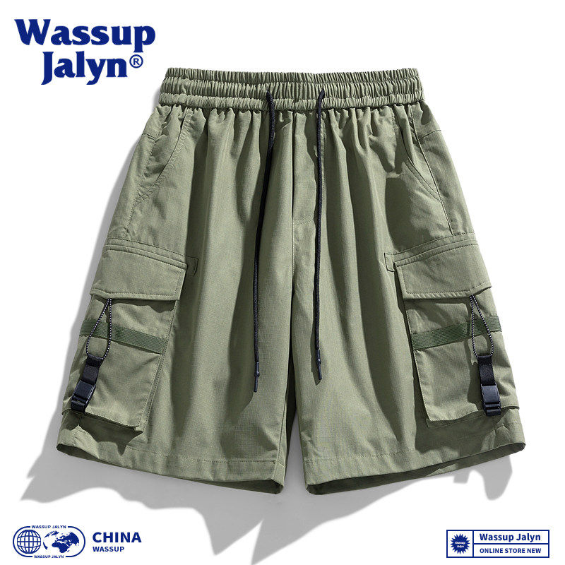 WASSUP JALYN美式工装短裤男事夏季高级感痞帅薄款休闲沙滩五分裤,淘宝优惠券,粉丝福利购,淘宝优惠卷