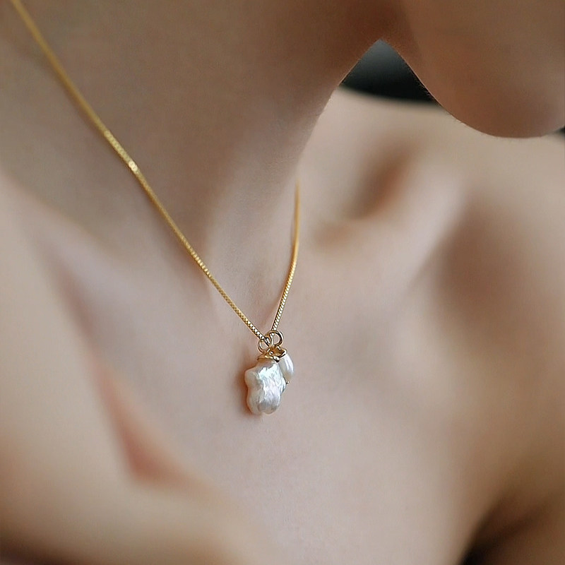 珍氏珠宝天然淡水巴洛克珍珠项链女款 星形设计时尚可爱吊坠颈链,淘宝优惠券,粉丝福利购,淘宝优惠卷