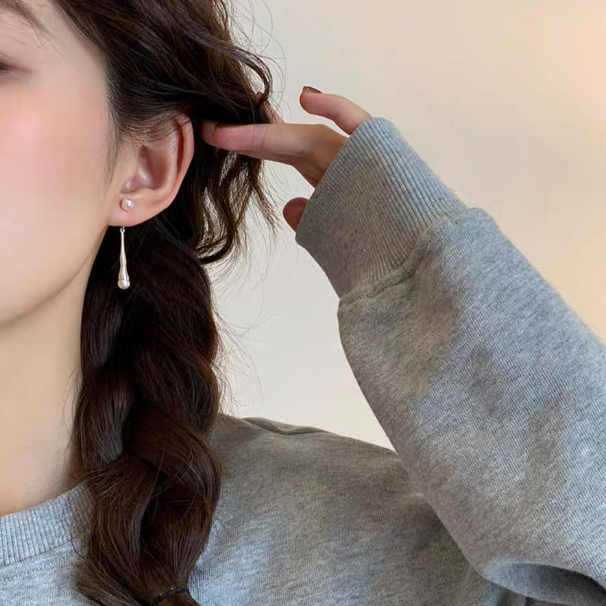 珍氏珠宝天然淡水珍珠耳环女款 气质温柔双珠耳坠款高级感耳饰,淘宝优惠券,粉丝福利购,淘宝优惠卷