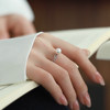 Jane's Jewelry Natural Freshwater Pearl Ring for Women, Round Pig Nose, High-end Exquisite Fashion Open Ring