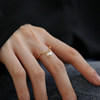 Jane's Jewelry natural freshwater pearl ring for women, French style, versatile, exquisite and beautiful open index finger ring