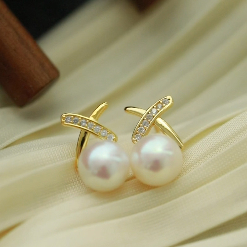 珍氏珠宝天然淡水珍珠耳钉女 正圆强光赛澳白超美X款耳饰送闺蜜,淘宝优惠券,粉丝福利购,淘宝优惠卷