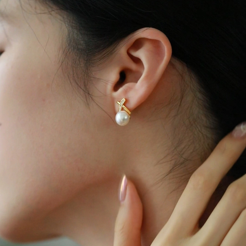 珍氏珠宝天然淡水珍珠耳钉女 正圆强光赛澳白超美X款耳饰送闺蜜,淘宝优惠券,粉丝福利购,淘宝优惠卷