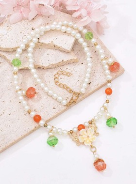 古风汉服珍珠流苏项链璎珞