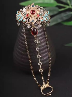 敦煌复古民族风流苏一体戒指手链