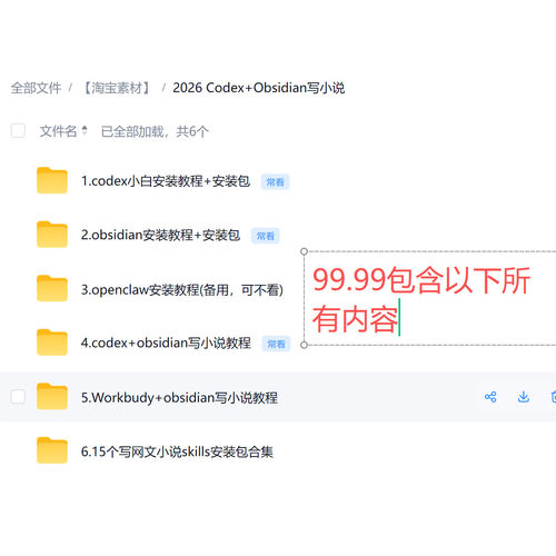 2026更新升级！【AI写小说】codex/workbudy+obsidian写小说教程 - 图1