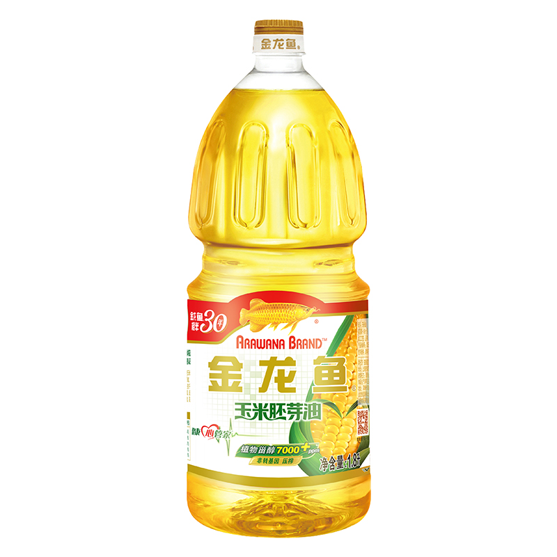 金龙鱼食用油非转基因压榨玉米油1.8L炒菜家用油小瓶装葵花籽油 - 图0