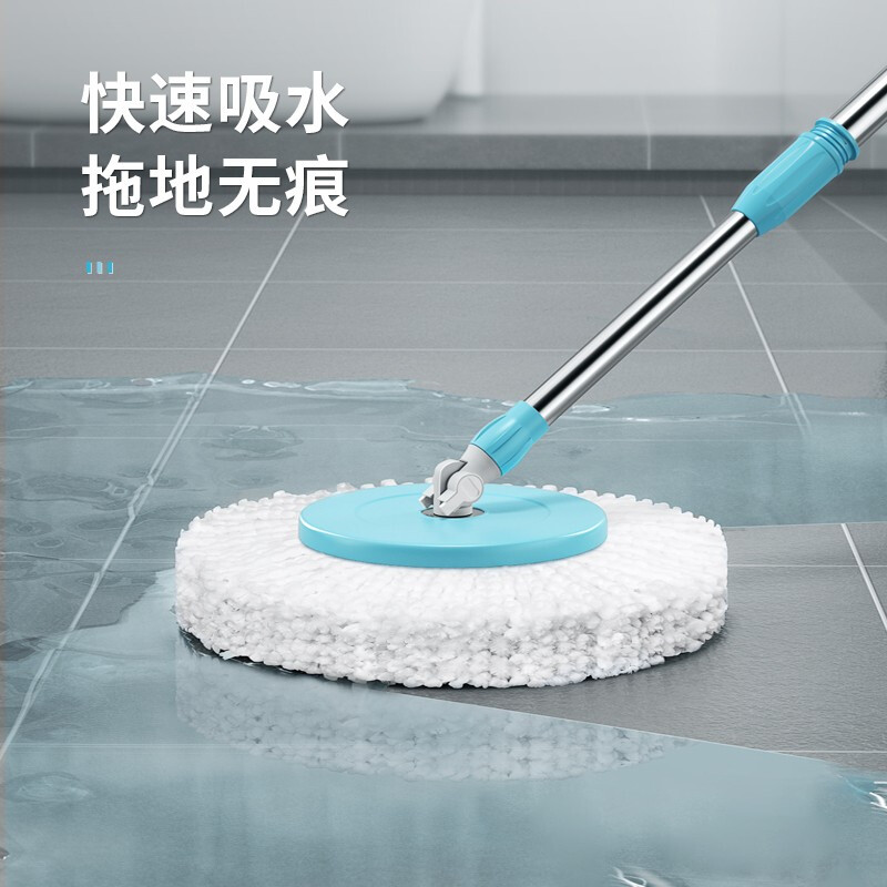 美丽雅旋转甩水拖把家用脚踩甩干地拖桶家用免手洗懒人手压式墩布