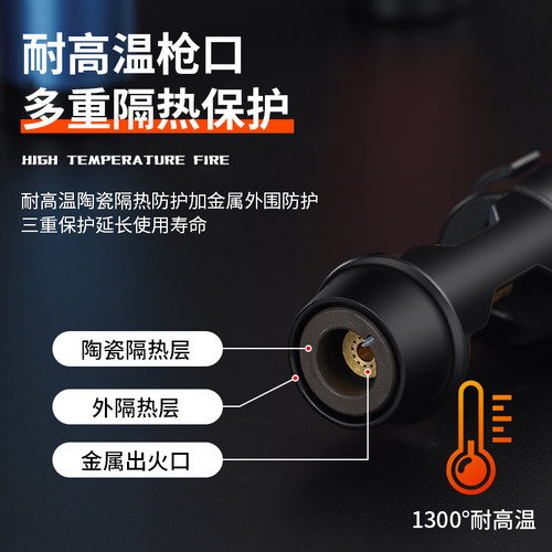 新款创意直冲充气打火机防风艾灸专用高温喷枪户外烧烤点火器焊枪 - 图1