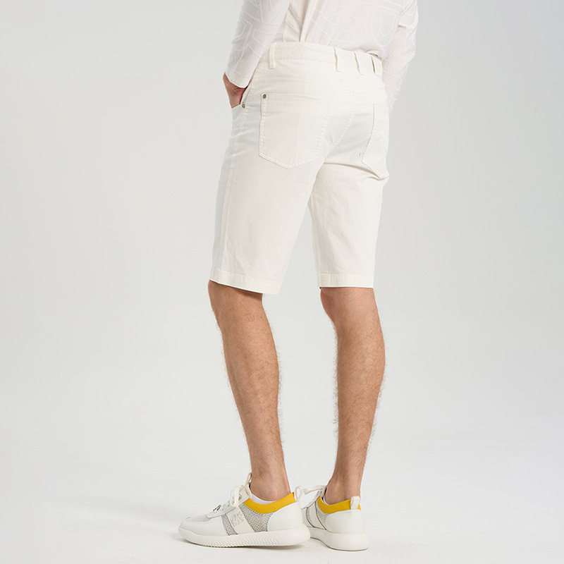 RARE威雅男裤奥莱outlets春夏后袋logo卷草绣花 男士白色牛仔短裤,淘宝优惠券,粉丝福利购,淘宝优惠卷