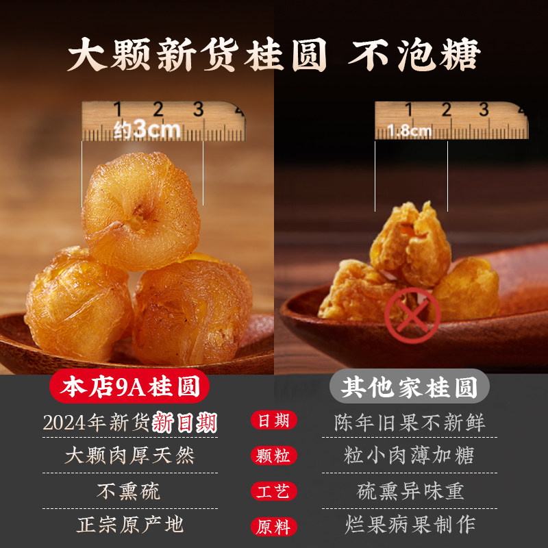 高州百年老树6A级桂圆干新货无核桂圆肉龙眼肉生晒干桂圆泡水养生