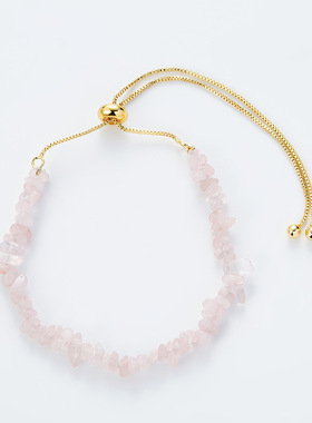 跨境热销绿花圈水晶石头环形手链可调节海石波西米亚女士手串礼物