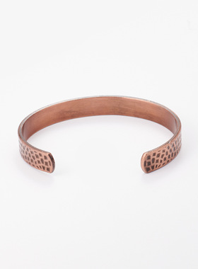 temu跨境热销磁性小波浪纹古红铜色手镯 欧美主流复古饰品