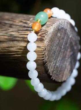 新中式小众设计款白色好事成双手链女款手串手链男女配饰