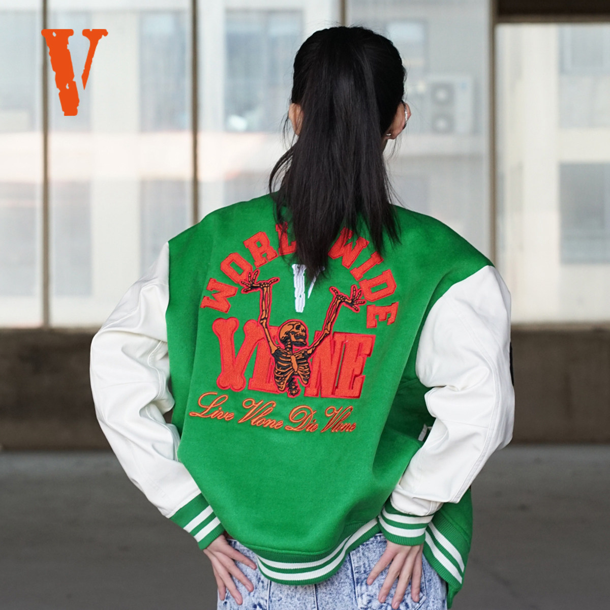 VLONE  刺绣拼接棒球服 男女同款情侣款,淘宝优惠券,粉丝福利购,淘宝优惠卷