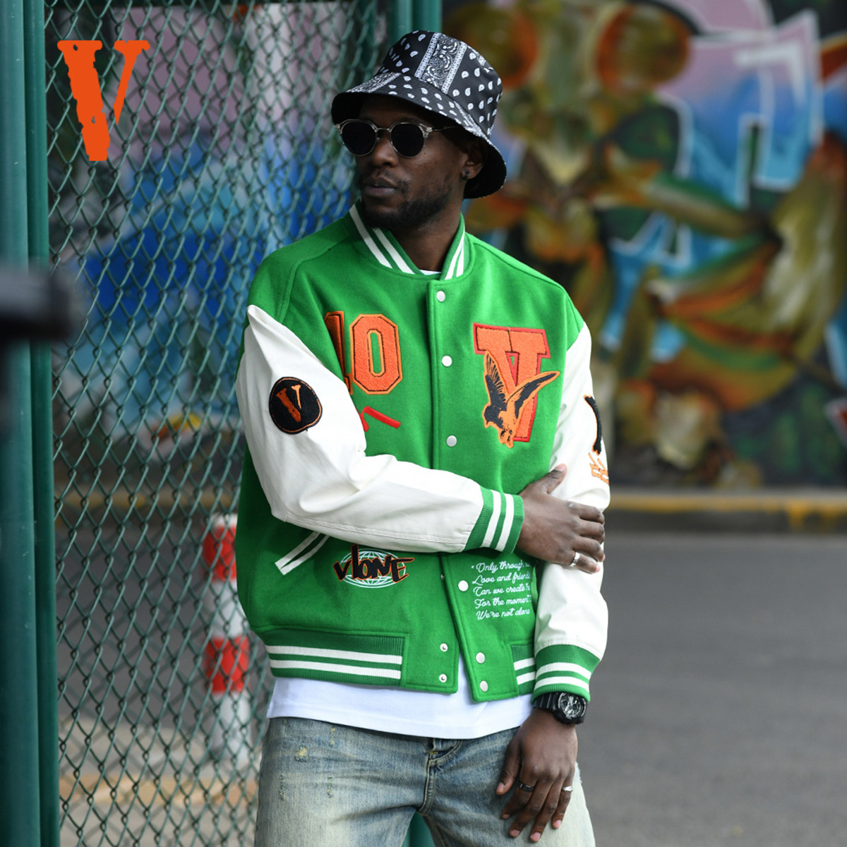 VLONE  刺绣拼接棒球服 男女同款情侣款,淘宝优惠券,粉丝福利购,淘宝优惠卷