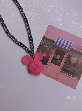 「甜粉小熊」ins韩童趣卡通可爱少女项链女短款小众甜美锁骨颈链