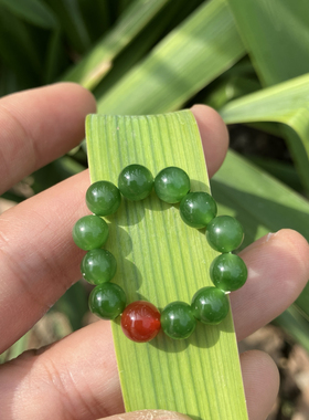 和田玉碧玉戒指阳绿玉器手饰指串玉石珠宝首饰德信玉器