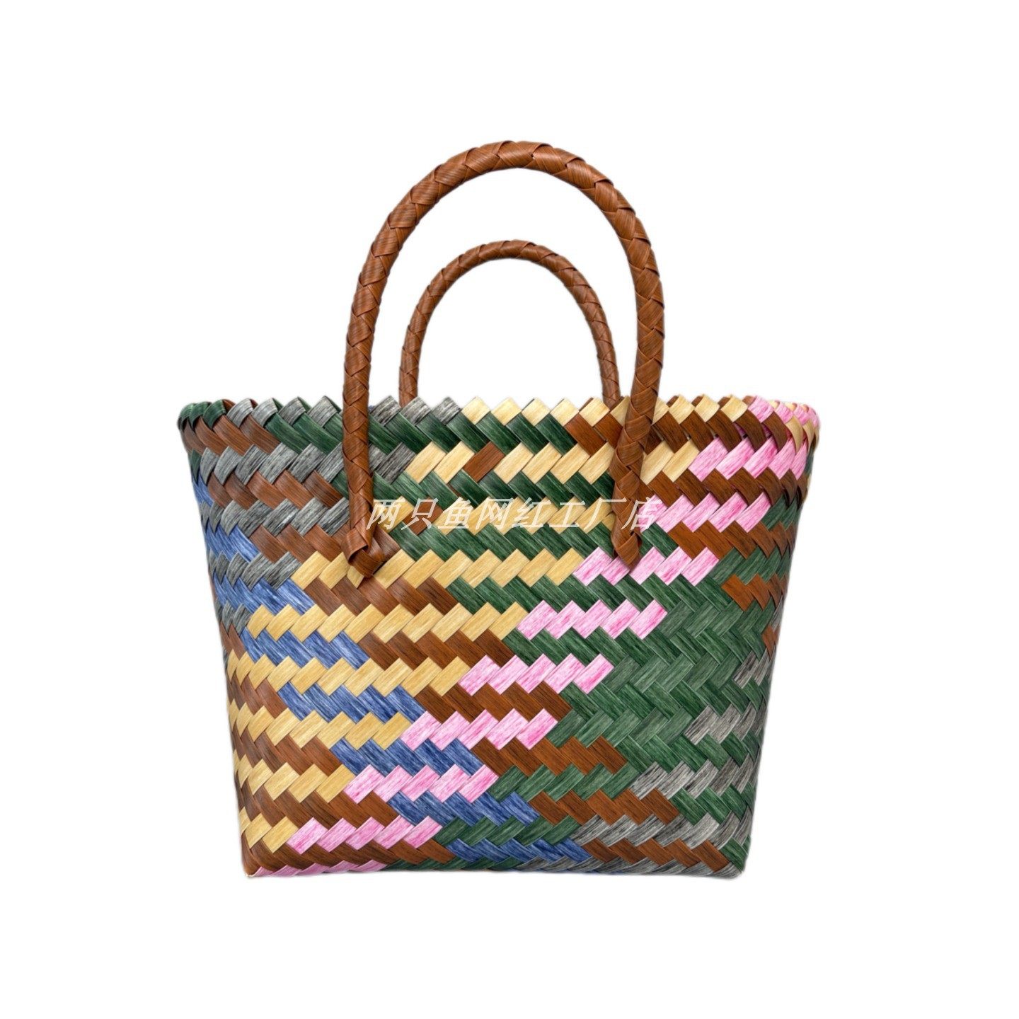 复古藤编菜篮子包防水手工编织手拎包大容量伴手礼品袋野餐篮女包,淘宝优惠券,粉丝福利购,淘宝优惠卷