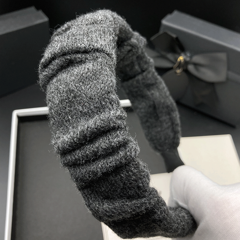 2025韩国网红新款针织褶皱发卡发箍女高级感时尚简约外出压发头箍,淘宝优惠券,粉丝福利购,淘宝优惠卷