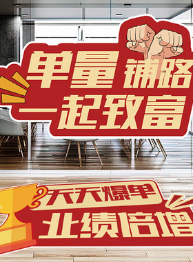 双十一电商办公室激励标语墙贴