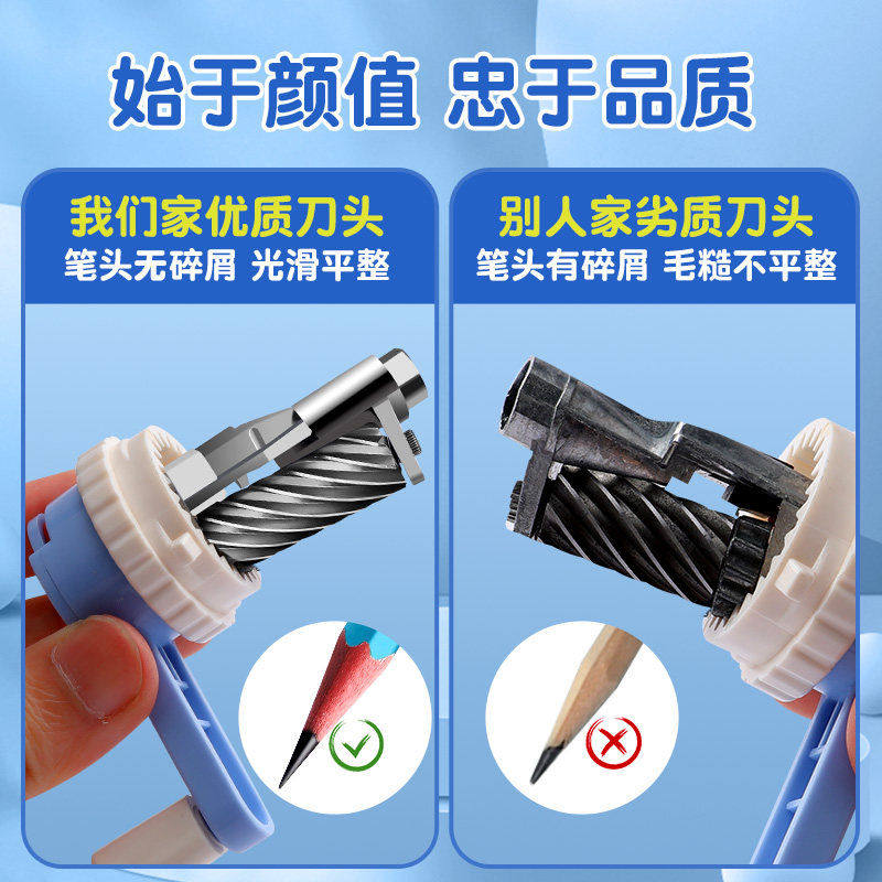 卷笔刀手摇式转笔刀儿童小学生专用铅笔刀削笔机器自动进铅旋刨绞,淘宝优惠券,粉丝福利购,淘宝优惠卷