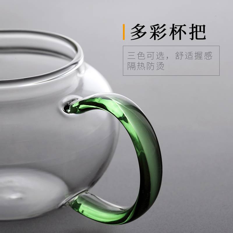 瑞禾祥玻璃公杯公道杯茶漏套装侧把分茶器加厚耐热大容量茶杯-图3