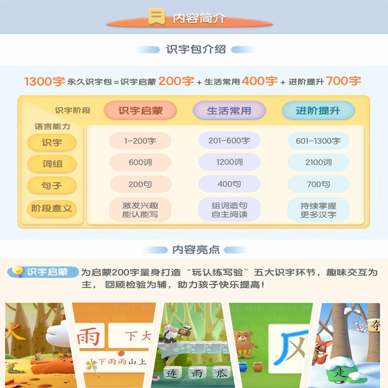 【官方正品】洪恩识字APP永久包 拼音思维ABC启蒙早教永久会员 - 图1