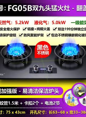 大火力燃气灶家用煤气灶节能猛火灶嵌入式煤气炉天然气液化气