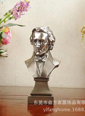 创意肖邦人物头像雕塑摆件装饰品教具摆设工艺品欧式家居软装饰品