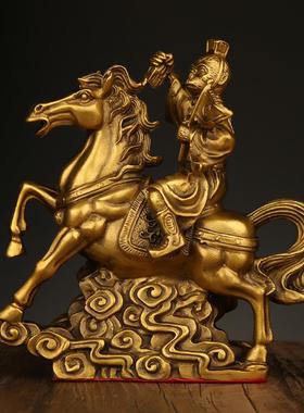 厂家黄铜马上封侯马上传令铜工艺品摆件升职公司办公桌摆件