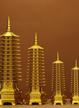 黄铜文昌塔摆件九层十三层金榜提名客厅书房送礼工艺品厂家直销