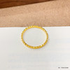 Pure gold 999.9 solid solid fish scale four-leaf clover hoop ring