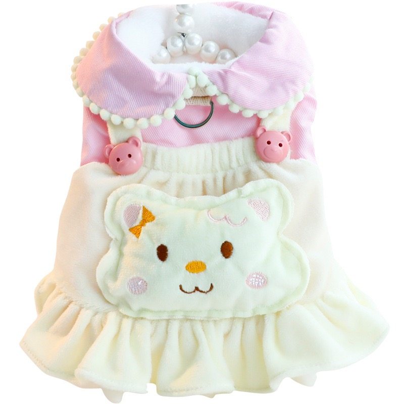 狗狗衣服秋冬装加绒猫咪背带公主裙棉衣可牵引小型犬泰迪宠物比熊,淘宝优惠券,粉丝福利购,淘宝优惠卷