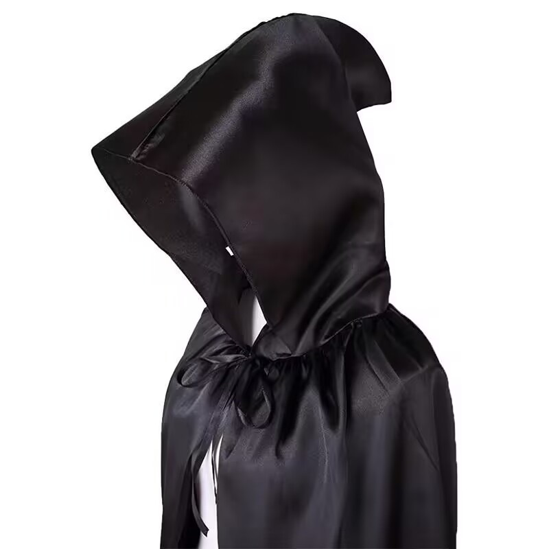 万圣节服装男女死神披风儿童表演黑色巫师袍吸血鬼衣服NPC装成人 - 图3