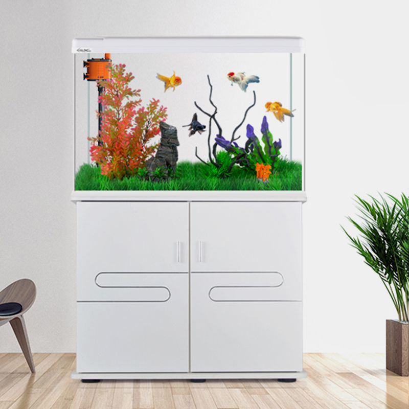 西龙鱼缸水族箱中小型客厅家用懒人免换水生态鱼缸玻璃金鱼缸带柜-图2