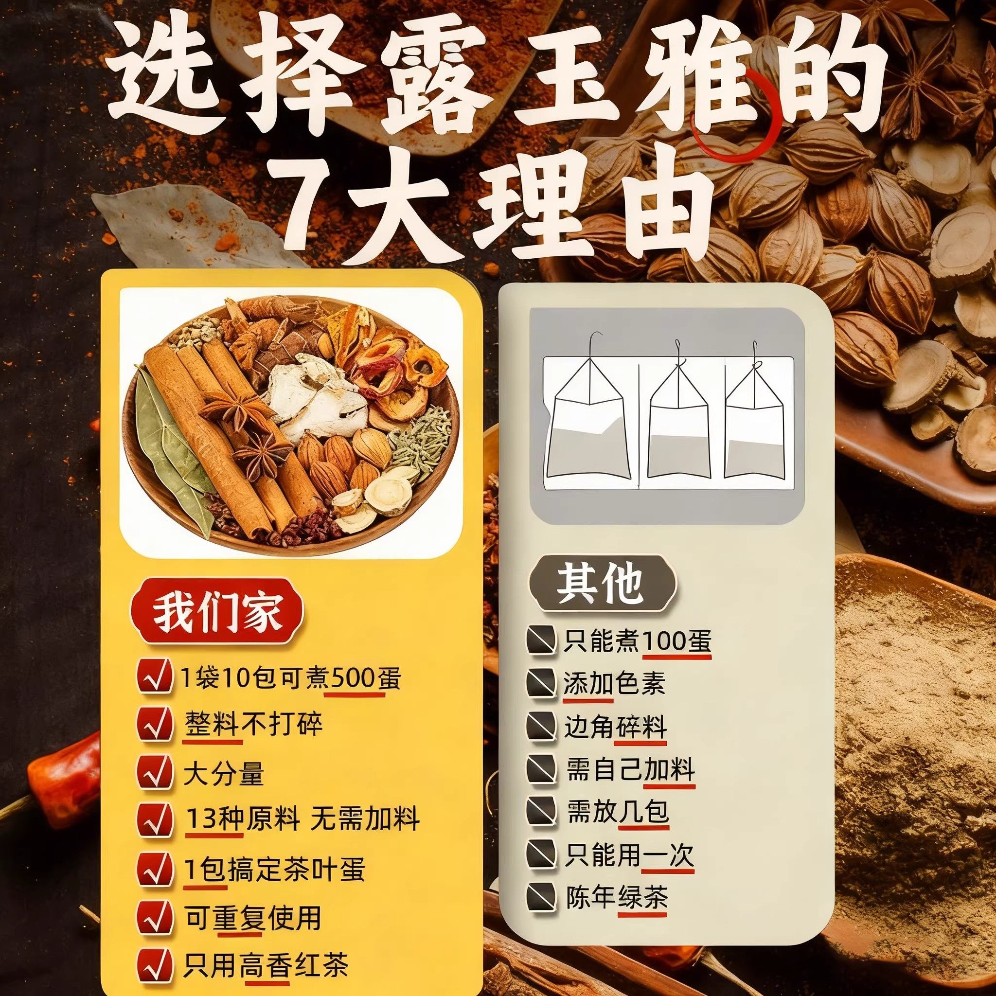 央妈推荐！正宗五香茶叶蛋卤料包家用儿童官方旗舰店卤料香料调料,淘宝优惠券,粉丝福利购,淘宝优惠卷