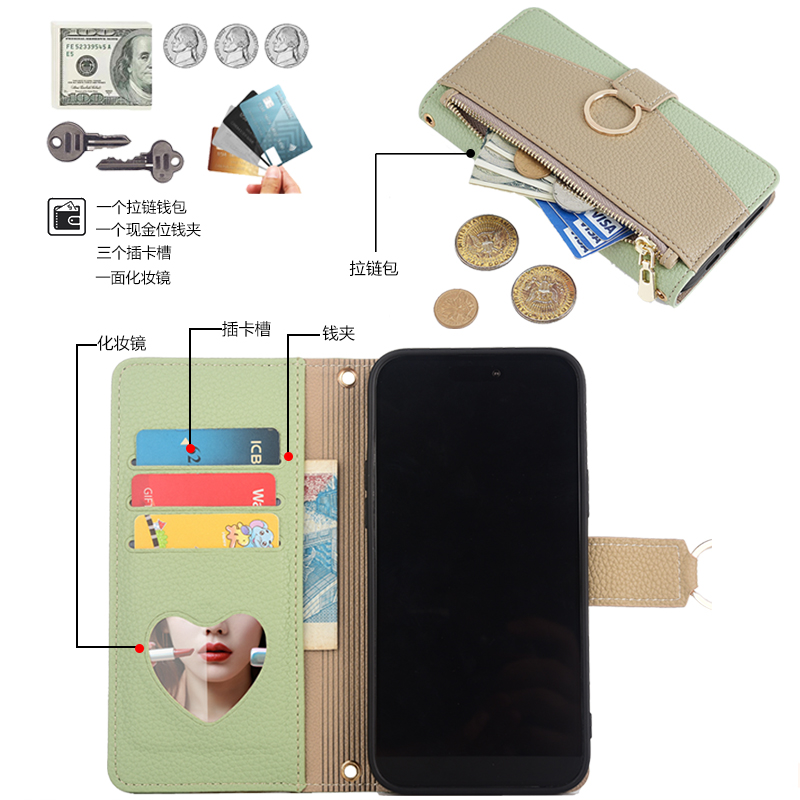适用Google谷歌Pixel8pro手机壳斜挎pixel9ProXL翻盖皮套6pro全包7A真皮防摔5XL背带挂绳4A女款4xl钱包式3xl - 图2