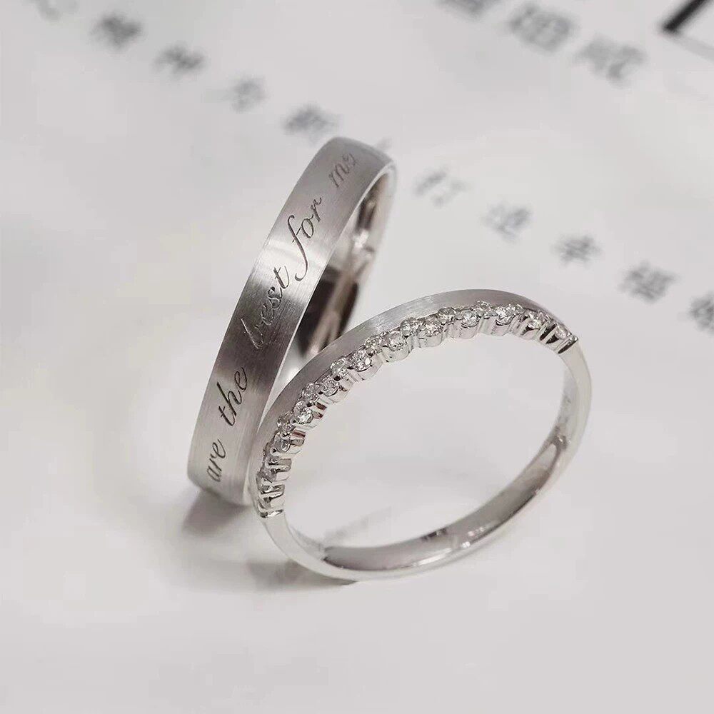 Shanmeng eachother sterling silver couple ring gift to girlfriend