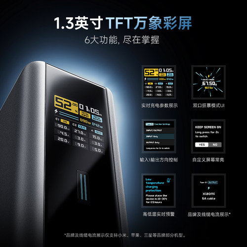 【国家3C认证】CUKTECH酷态科15号Ultra电能柱移动电源20000毫安时充电宝多口210W快充PD适用于苹果17笔记本 - 图0