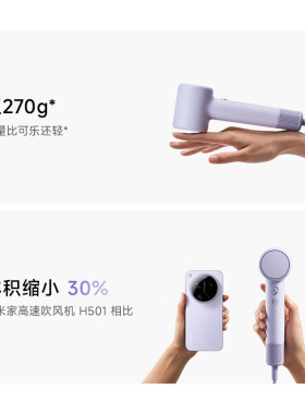 小米米家高速吹风机mini便携家用速干护发宿舍儿童电吹风女生礼物