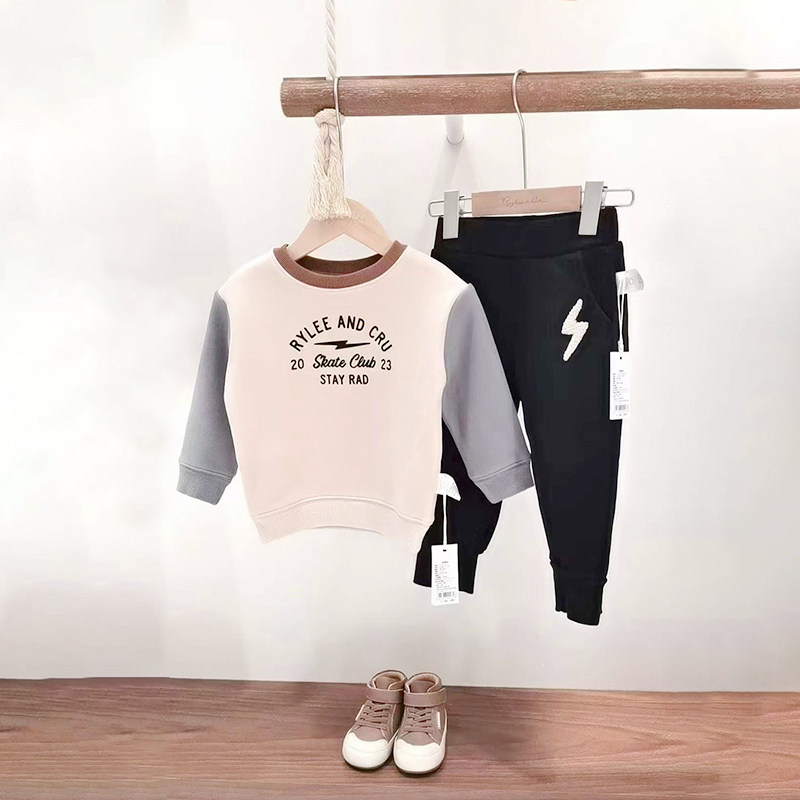 Rylee Cru儿童长裤冬季保暖时尚休闲束脚加绒卫裤RC男女童裤子,淘宝优惠券,粉丝福利购,淘宝优惠卷