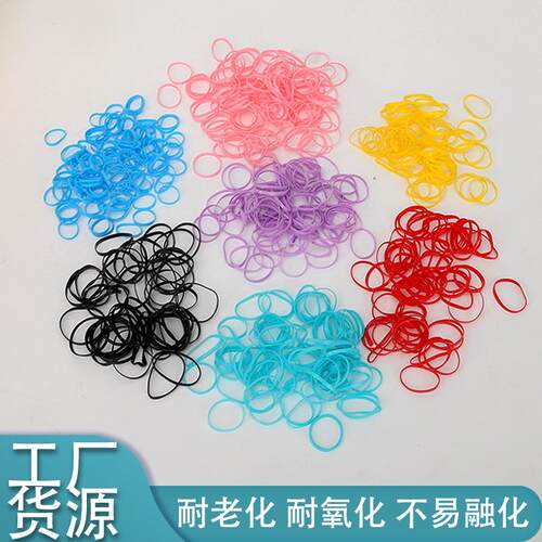 彩色橡筋T多尺寸PU筋皮圈皮牛皮塑料皮圈耐老化橡圈皮胶圈皮套发 - 图0