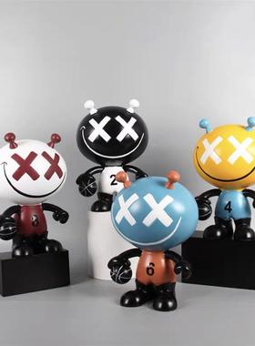 代简约创意抽象彩色卡通雕房塑件样间儿现童树脂艺术品DS8758X软