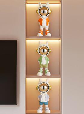 O太空人间宇航员摆件客厅餐酒柜子电视机柜直播高级边艺感术品装