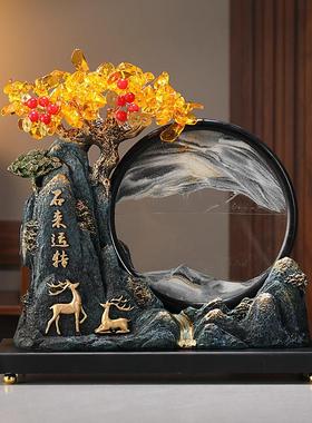 时来运转流沙画摆件客电柜视酒柜轻厅奢公高档高级家居装饰710品