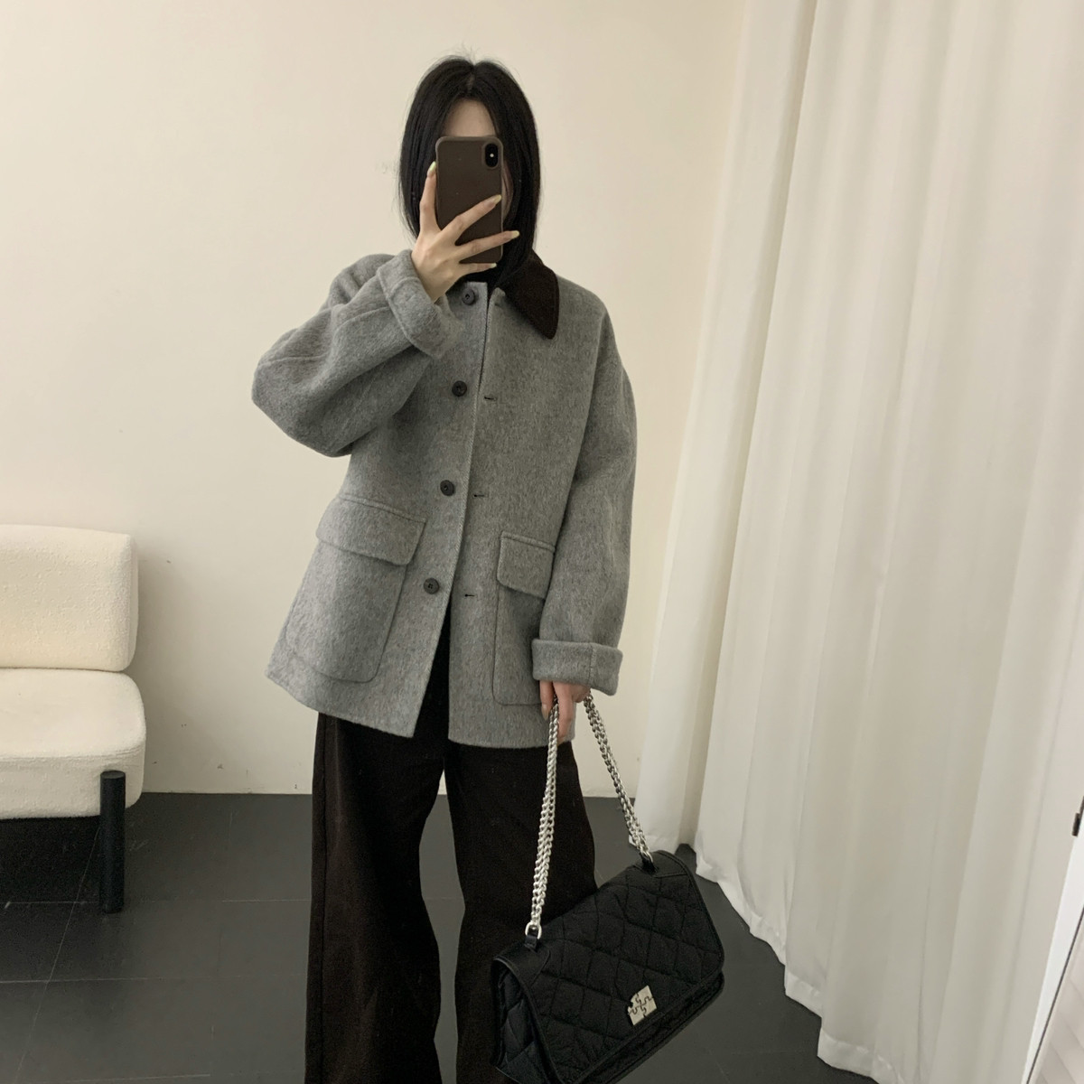 馨菲舒适感穿搭韩系简约百搭不挑人羊毛外套(含90.3绵羊毛)300065,淘宝优惠券,粉丝福利购,淘宝优惠卷