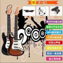 Playable Child Boy Emulated Bass Electric Guitar Toy Music Early Teaching Puzzle 6 String Beginnings