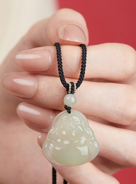 普陀山2026本命马年晴水高冰天然和田玉佛公吊坠男女款平安送爱人