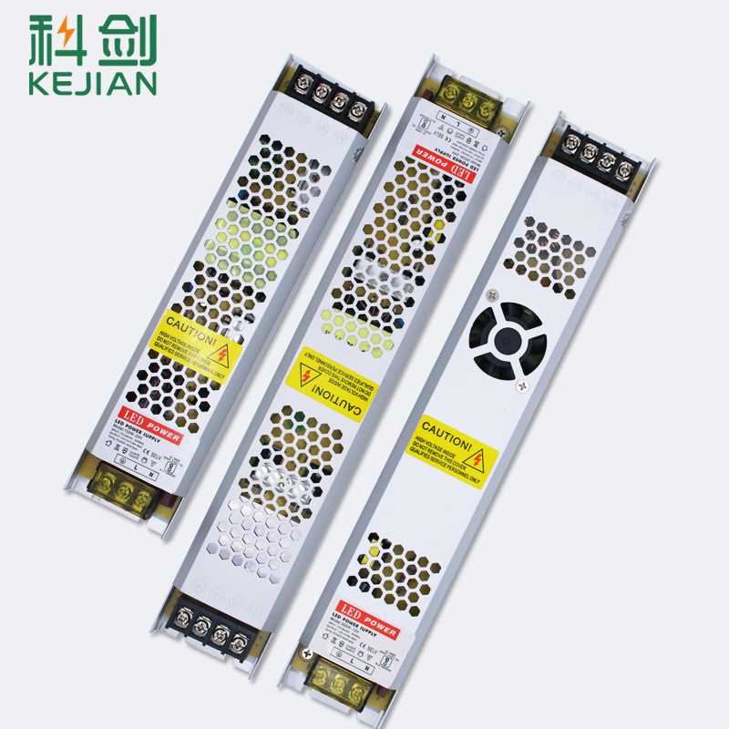 LED超薄长条开关电源12V300W24V60W卡布灯箱广告100W200W变压器 - 图0